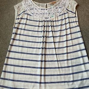 Stitch Fix Skies Are Blue striped cap sleeve top